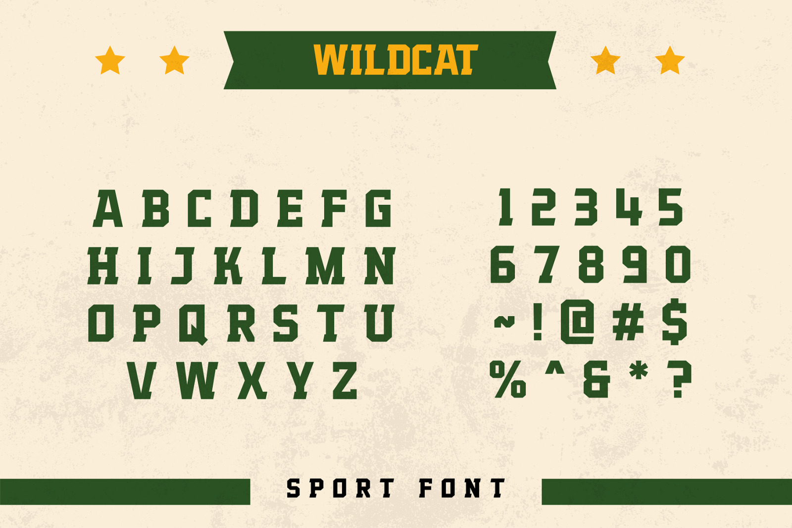Wildcat - Varsity Sport Typeface