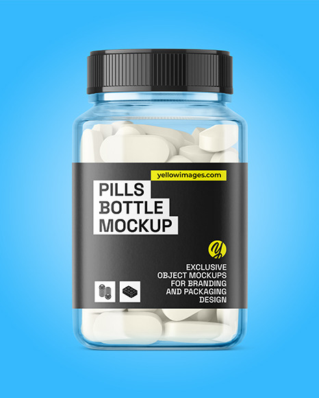 Premium PSD  Glass pill bottle on transparent background