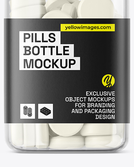 Premium PSD  Glass pill bottle on transparent background