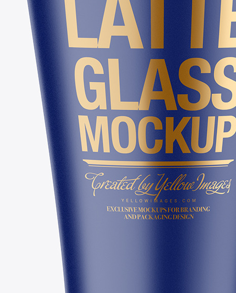 Matte Latte Glass Mockup