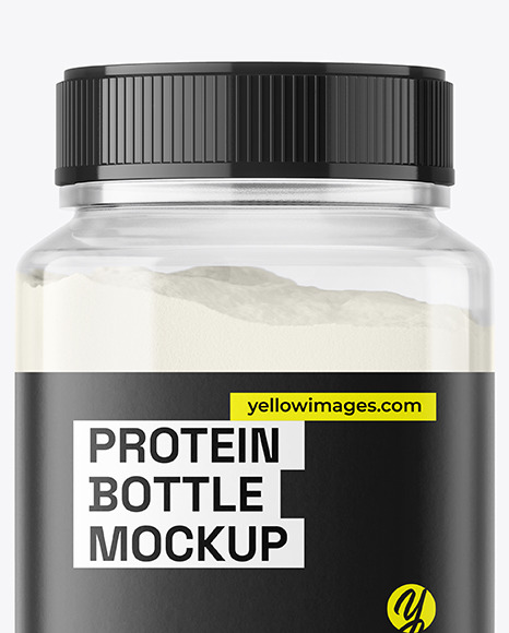 Free Protein Powder Packaging Bottle Mockup (PSD)