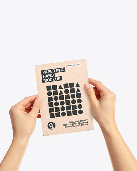Textured Kraft Paper in Hands Mockup