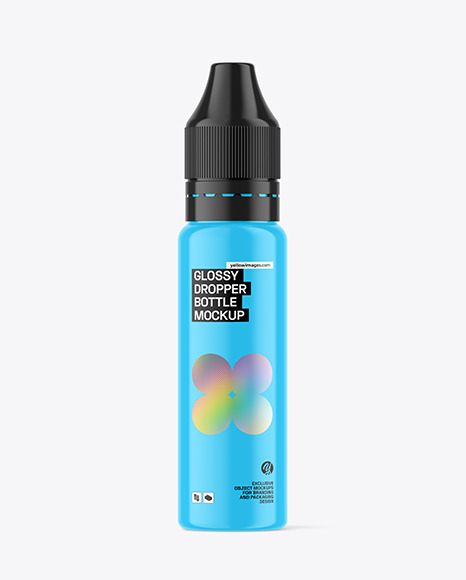 Glossy Dropper Bottle Mockup