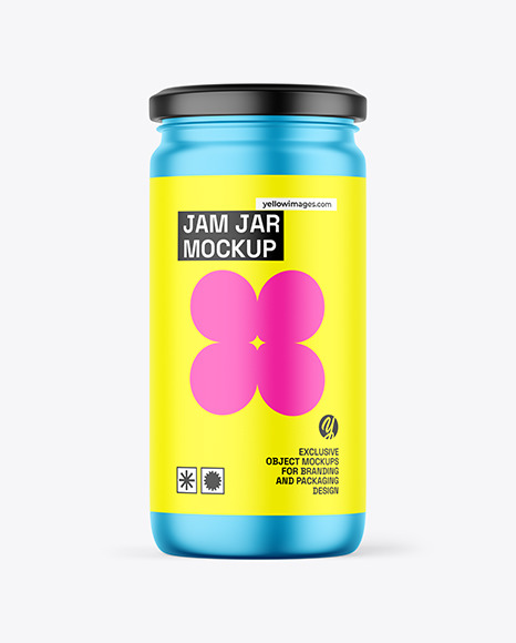 Metallized Jam Jar Mockup