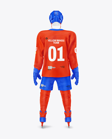 Hockey Uniform Kit Mockup – Back View