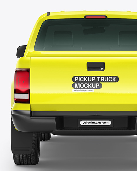 Pickup Truck Mockup - Back View