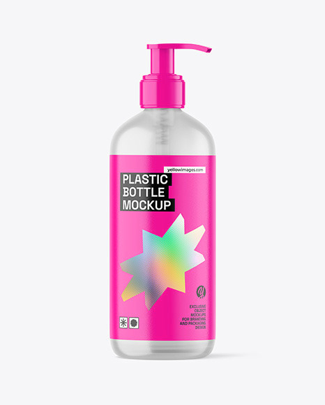 Frosted Bottle with Pump Mockup
