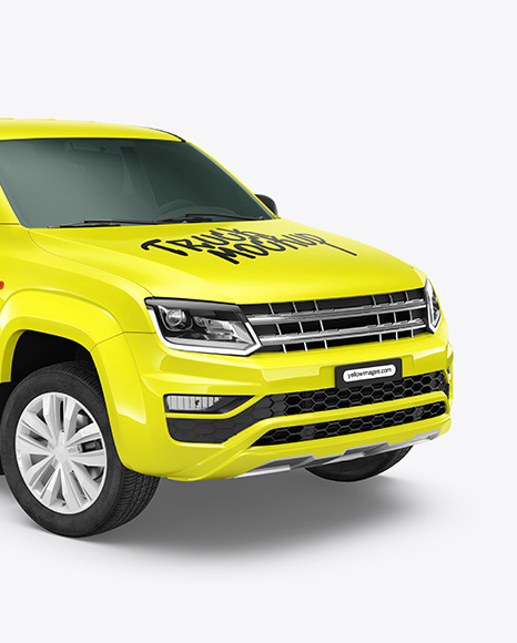 Pickup Truck Mockup - Half Side View