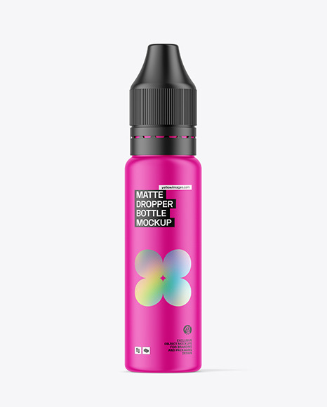 Matte Dropper Bottle Mockup