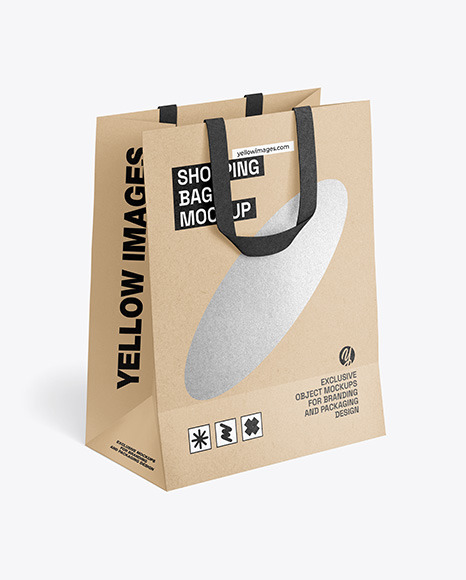 Kraft Paper Shopping Bag Mockup