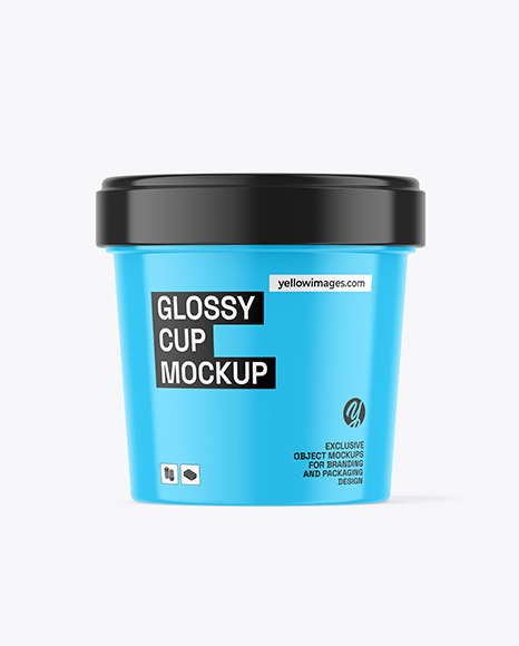 Glossy Plastic Cup Mockup