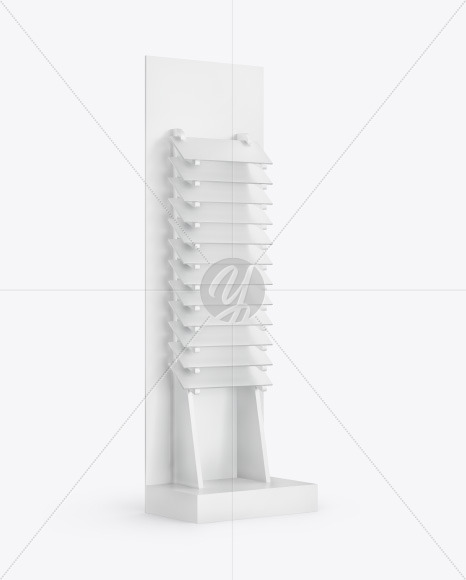 Display Stand Mockup - Half Side View