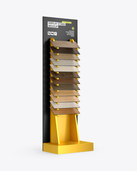 Display Stand Mockup - Half Side View