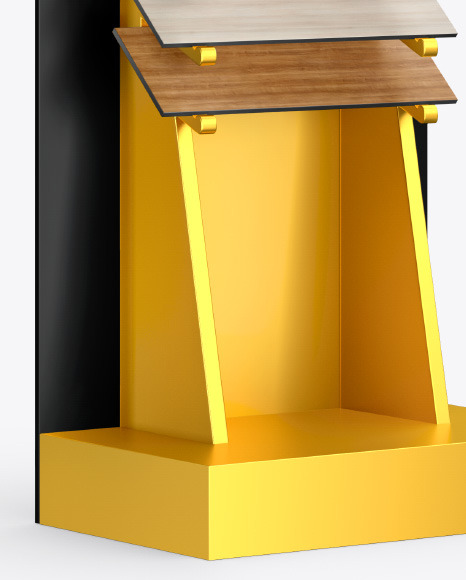Display Stand Mockup - Half Side View