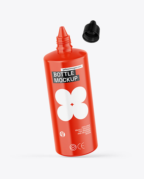 Glossy Bottle Mockup