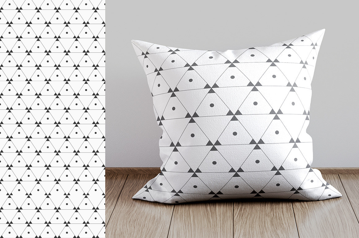 10 seamless geometric vector triangles patterns