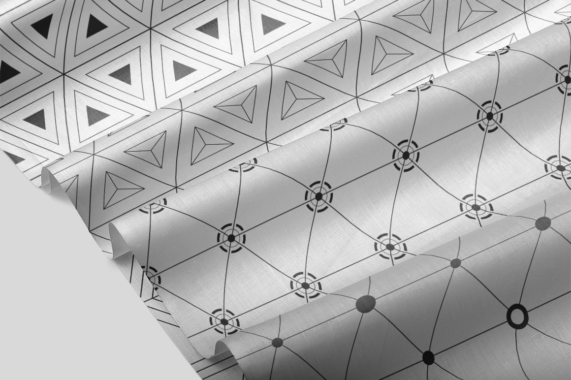 10 seamless geometric vector triangles patterns