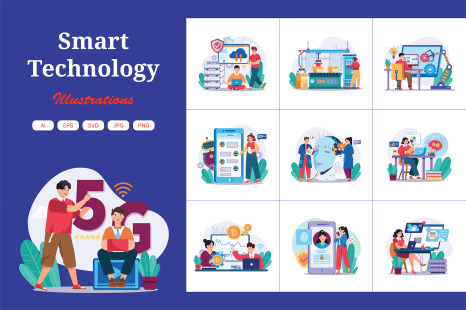 M682_Modern Technology Illustration Pack_Part 01