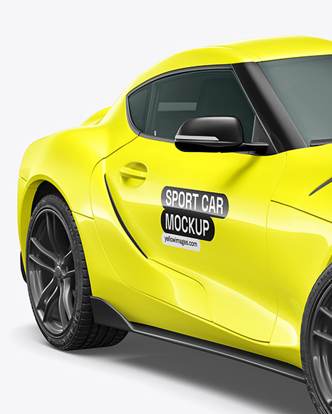 Sport Car Mockup - Half Side View