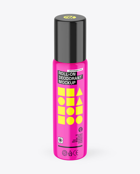 Glossy Roll-On Deodorant Mockup