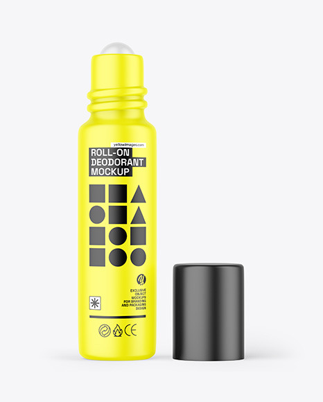Opened Matte Roll-On Deodorant Mockup