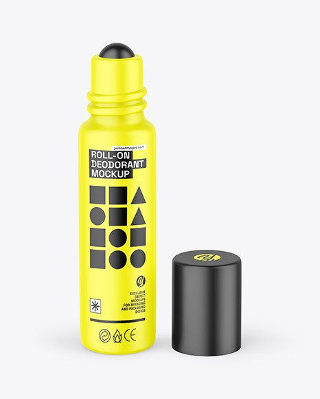 Opened Matte Roll-On Deodorant Mockup