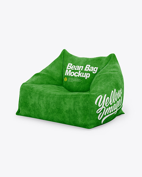 Velvet Bean Bag Chair Mockup