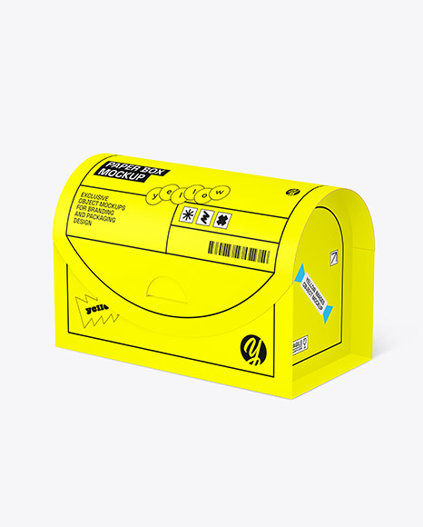 Curved Paper Box Mockup