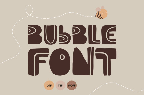 Bubble scandinavian Hand Drawn Font