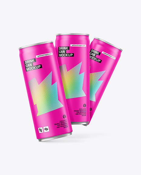 Matte Cans Mockup