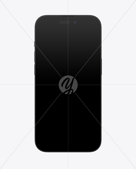Free iPhone 14 Pro Black Front Mockup Device Mockups