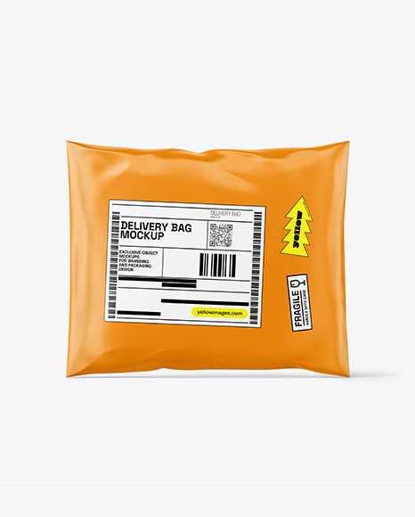 Matte Parcel Delivery Bag Mockup
