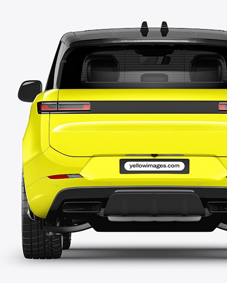 Crossover SUV Mockup - Back View