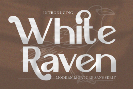 White Raven - Modern Ligature Sans Serif Font