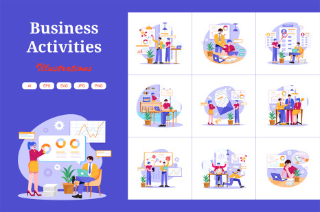 M680_Business Activities Illustration Pack