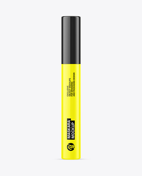 Glossy Mascara Tube Mockup