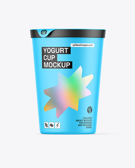 Matte Yogurt Cup Mockup