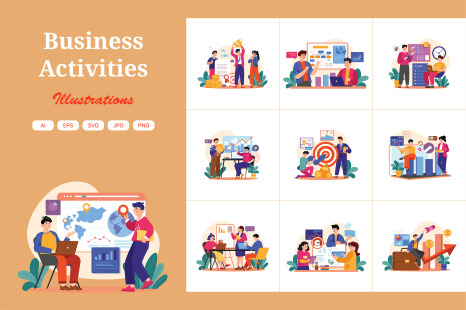 M689_Business Activities Illustration Pack
