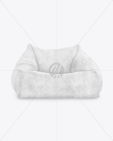 Velvet Bean Bag Chair Mockup