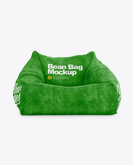 Velvet Bean Bag Chair Mockup