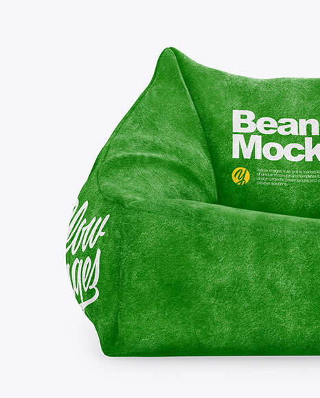 Velvet Bean Bag Chair Mockup