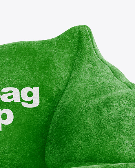Velvet Bean Bag Chair Mockup