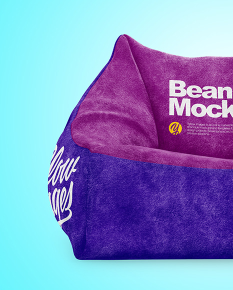 Velvet Bean Bag Chair Mockup