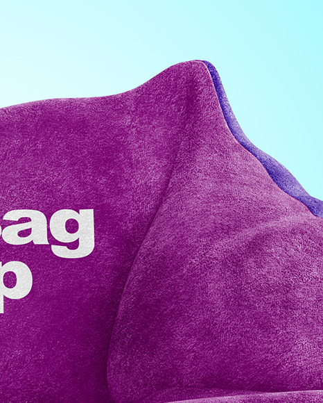 Velvet Bean Bag Chair Mockup