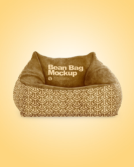 Velvet Bean Bag Chair Mockup