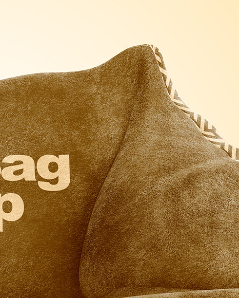 Velvet Bean Bag Chair Mockup