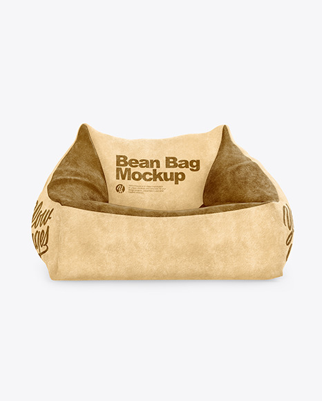 Velvet Bean Bag Chair Mockup
