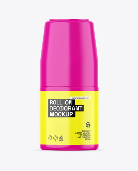 Glossy Roll-On Deodorant Mockup