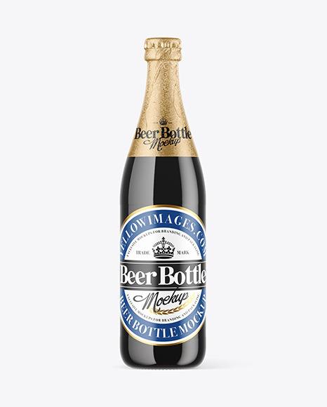 Glass Beer Bottle Mockup