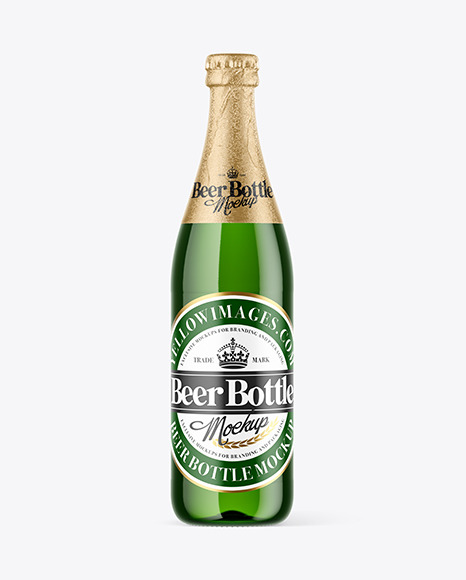 Glass Beer Bottle Mockup